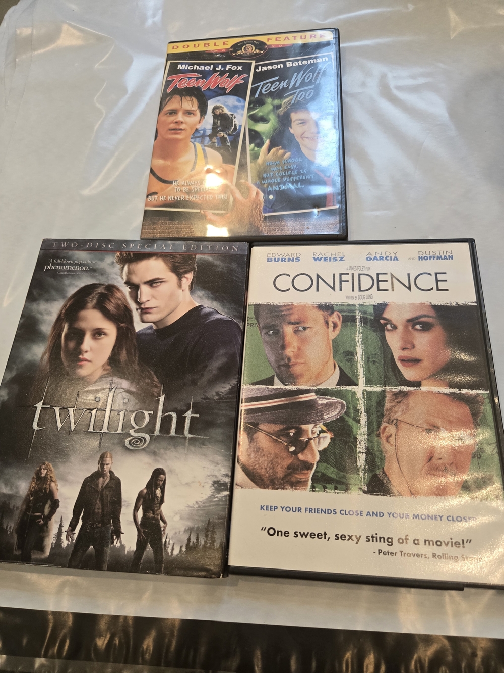 Twilight, Teen Wolf, Confidence DVD Bundle Of 3. 17B0458